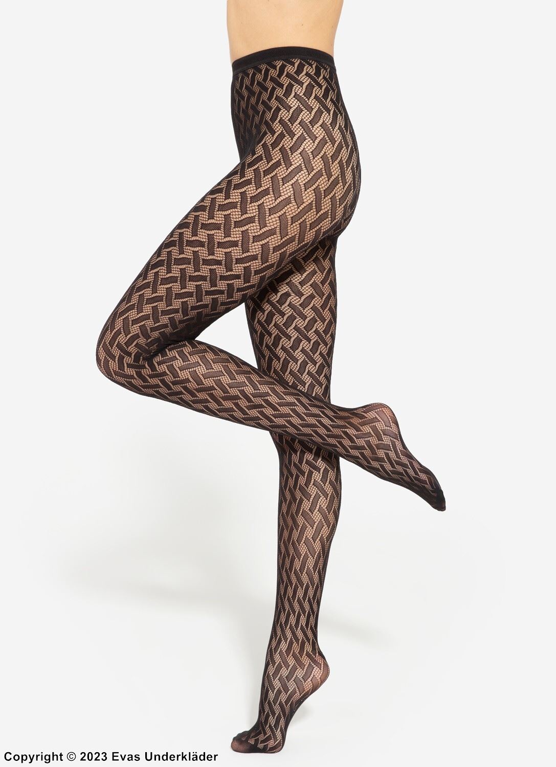 Pantyhose, fishnet, geometric pattern